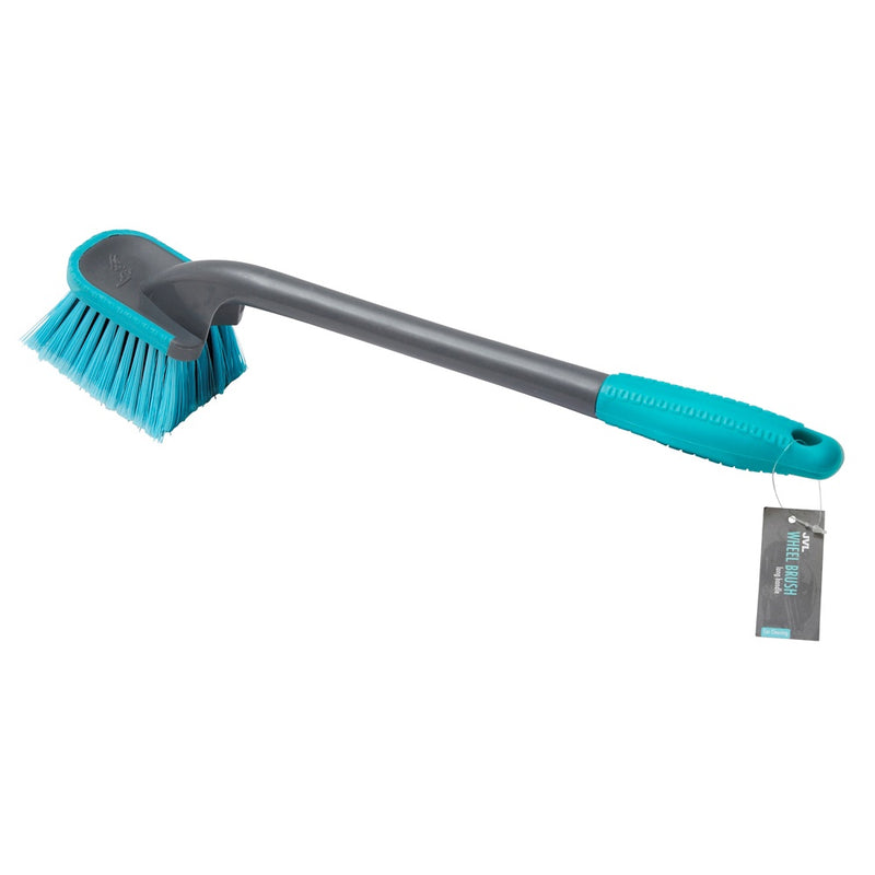 JVL Long Handle Wheel Brush - Turquoise
