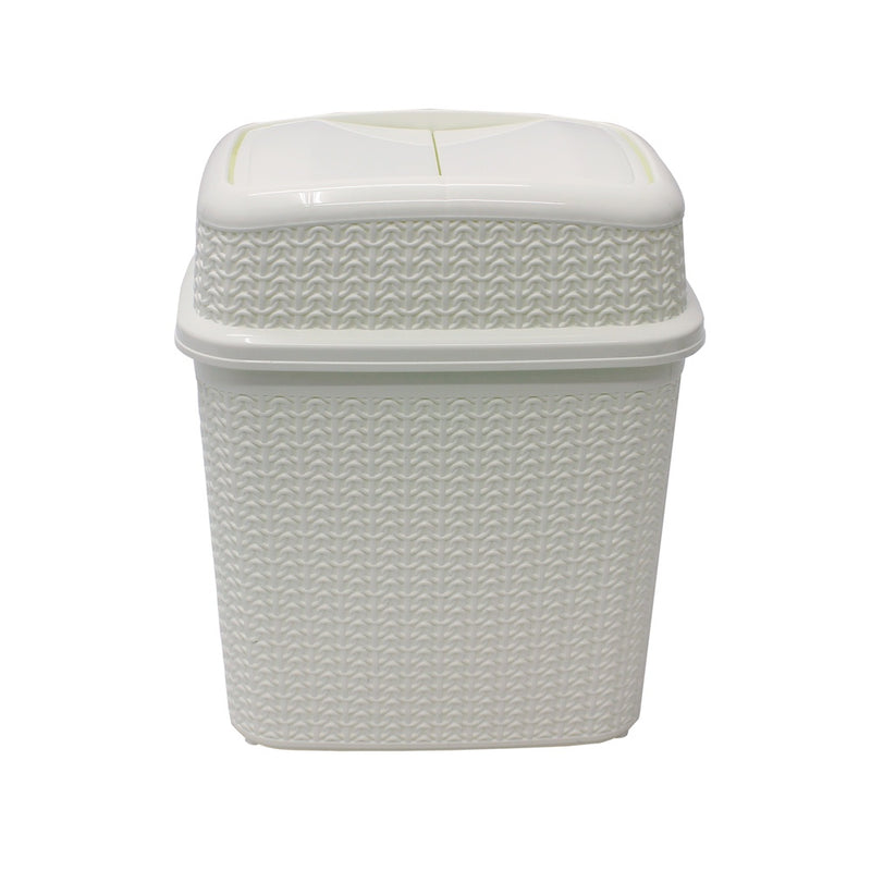 Jvl Loop Push Top Bin 10L White