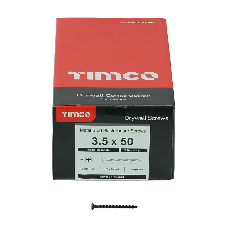 TIMCO Drywall Fine Thread Bugle Head Black Screws