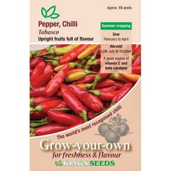 Kings Seeds Pepper, Chilli, Tabasco (PM B)