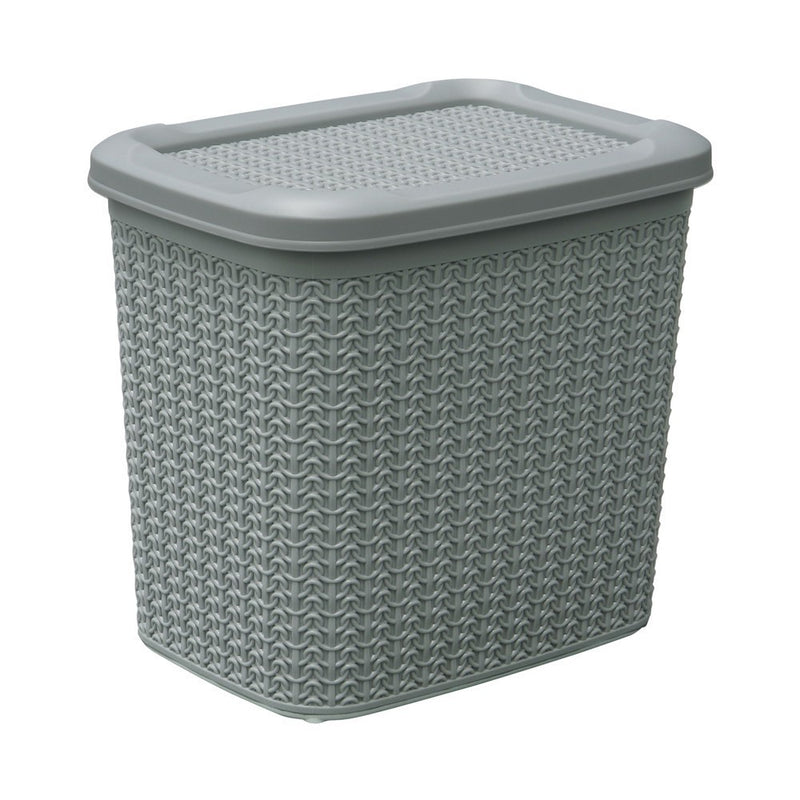 Jvl Loop Storage Basket + Lid 10L Grey