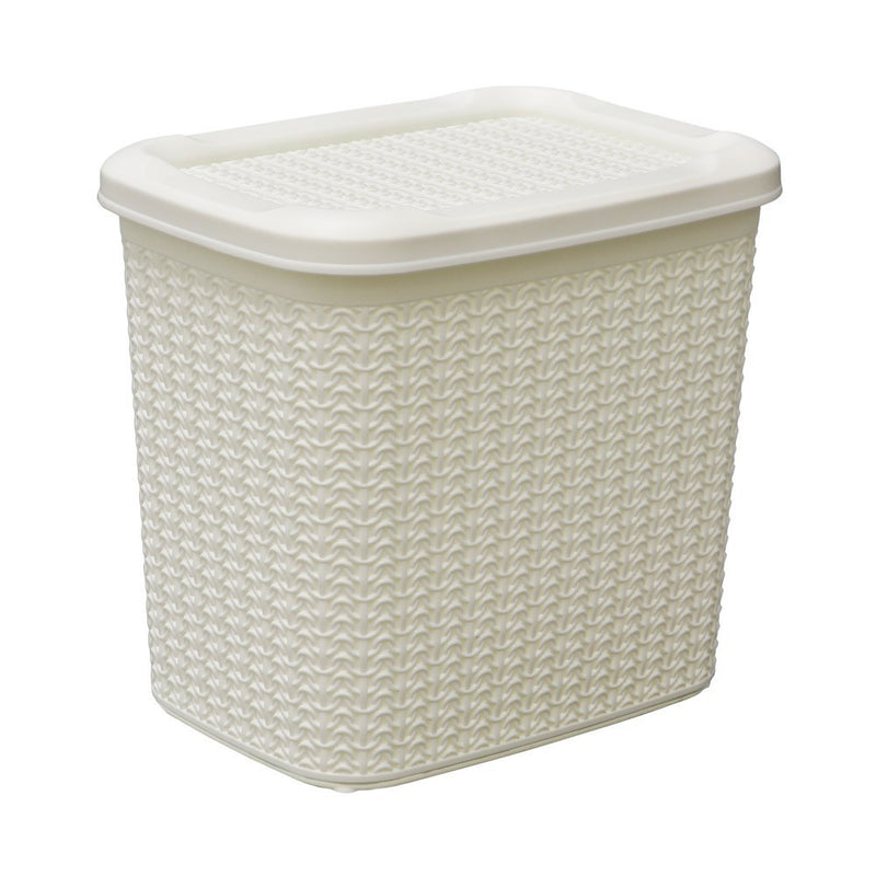 Jvl Loop Storage Basket  +Lid 10L White