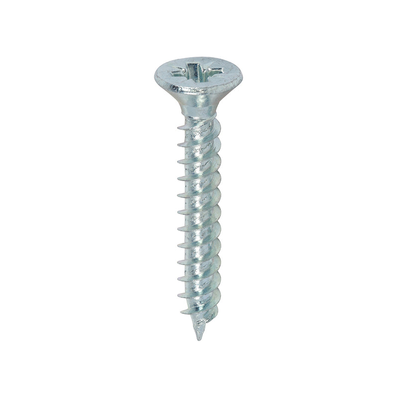 TIMCO Twin-Threaded Countersunk Silver Woodscrews — Box