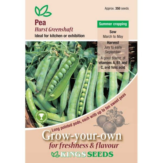 Kings Seeds Pea, Hurst Greenshaft (PM F )