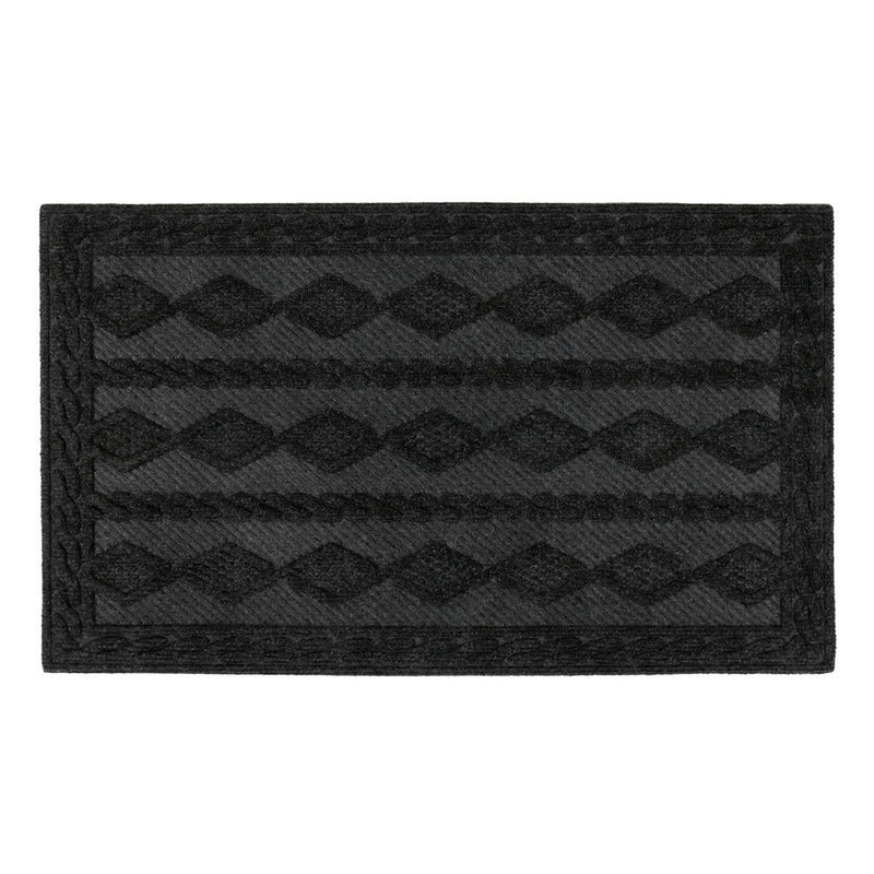 JVL Knit Scraper Mat 40x60cm Charcoal