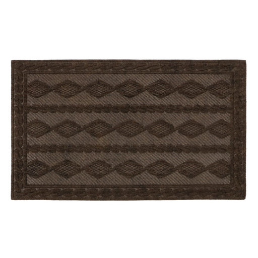JVL Knit Scraper Mat 40x60cm Brown