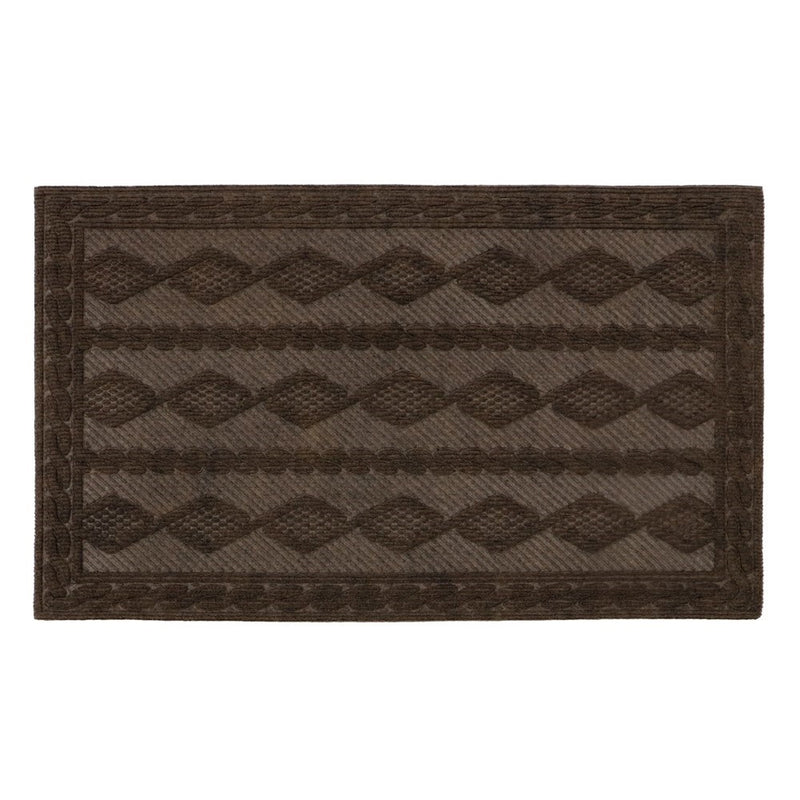 JVL Knit Scraper Mat 40x60cm Brown