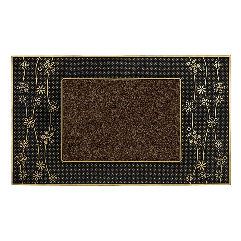 Daisy PVC Pin Doormat 45x75cm Silver/Gold