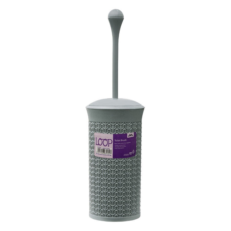 JVL Loop Toilet Brush Set Grey