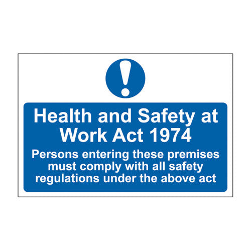 Health & Safety at Work Act 1974 - Self Adhesive PP (300 x 200mm)