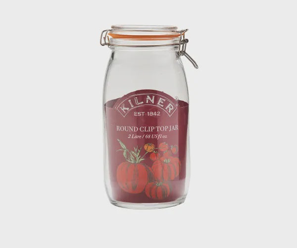 Round Clip Top Jar 2L