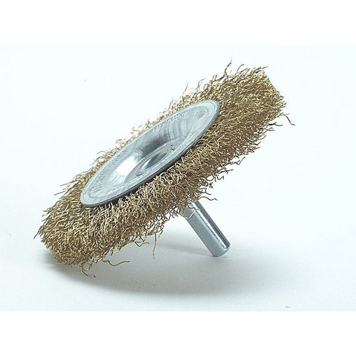 Lessmann DIY Wheel Brush 75 x 10mm, 0.25 Brass Wire Lessmann - RockBottom Northampton
