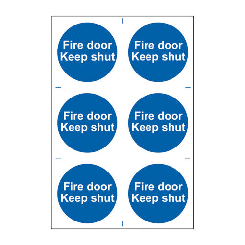 Fire door Keep shut - Self Adhesive PP (200 x 300mm)