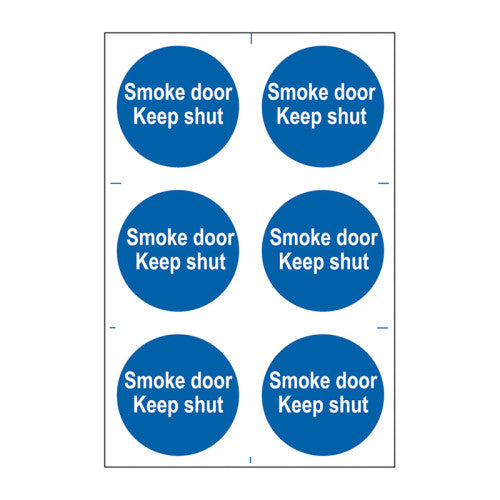 Smoke door Keep shut - Self Adhesive PP (200 x 300mm)