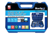 Blue Spot Tools 94 PCE 1/4" & 1/2" Hex Socket Set (4-14mm) (10-32mm)
