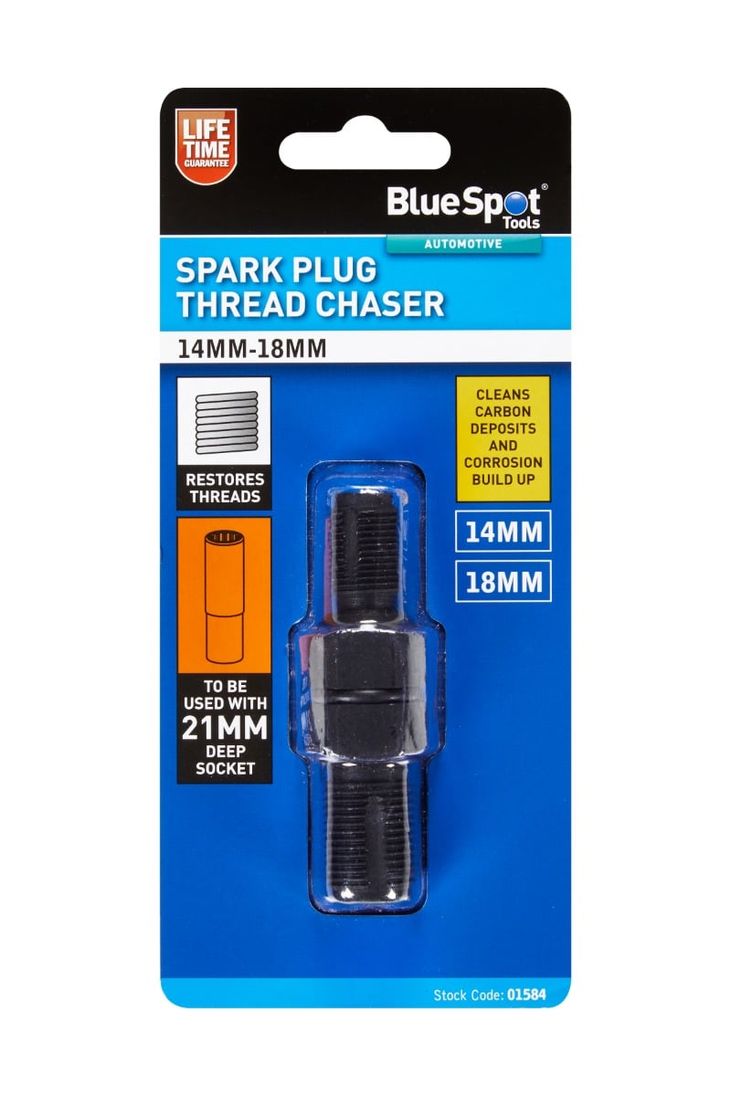 Blue Spot Tools Spark Plug Thread Chaser 14mm-18mm