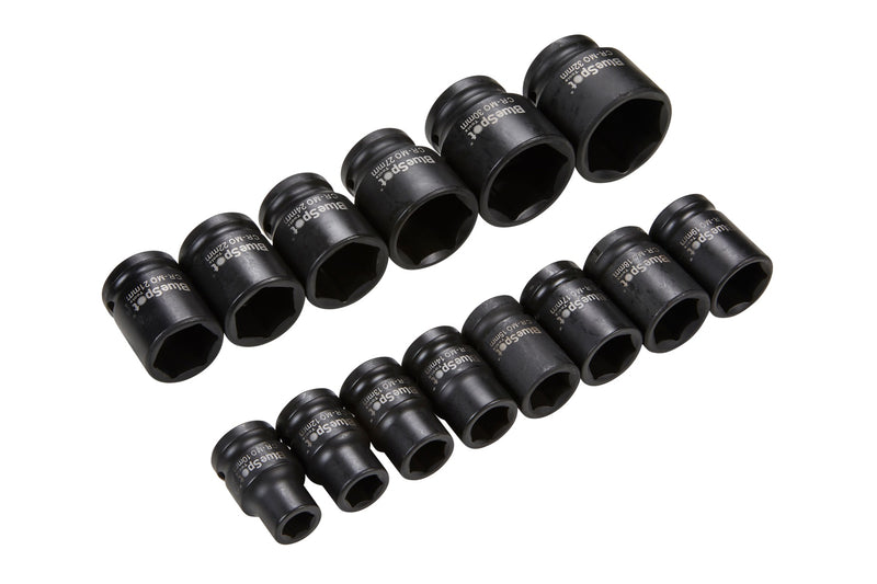 Blue Spot Tools 14 PCE 1/2" Stubby Impact Socket Set (10-32mm)