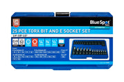 Blue Spot Tools 25 PCE Torx Bit And E Sockets Set 1/4"-3/8"-1/2"