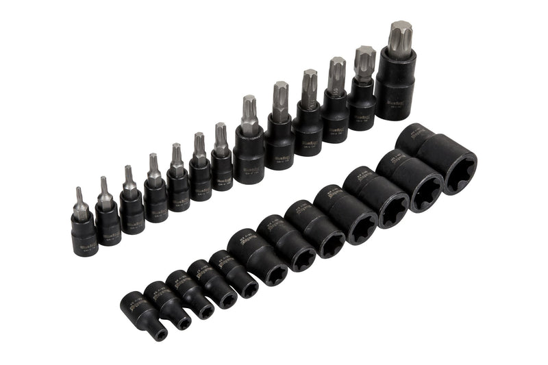 Blue Spot Tools 25 PCE Torx Bit And E Sockets Set 1/4"-3/8"-1/2"