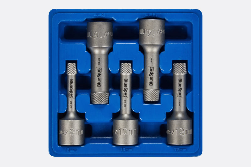 Blue Spot Tools 5 PCE 1/2" Tapered Spiral Screw & Nut Extractor Sockets