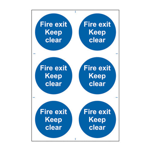 Fire exit Keep clear - Self Adhesive PP (200 x 300mm)