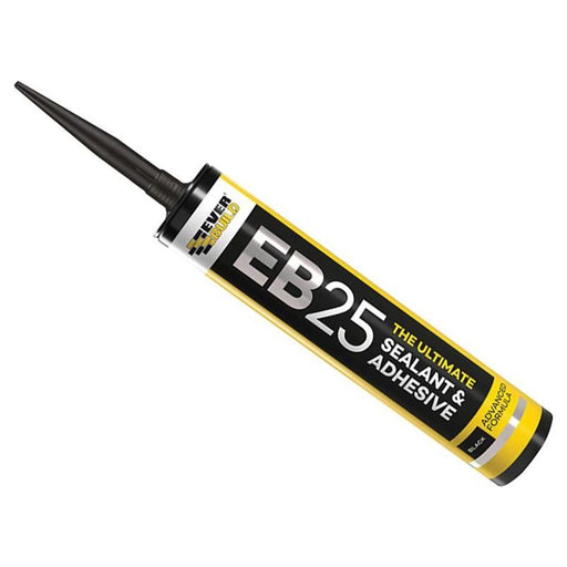 Everbuild Sika EB25 Hybrid Sealant Adhesive Black 300ml Everbuild Sika - RockBottom Northamptin