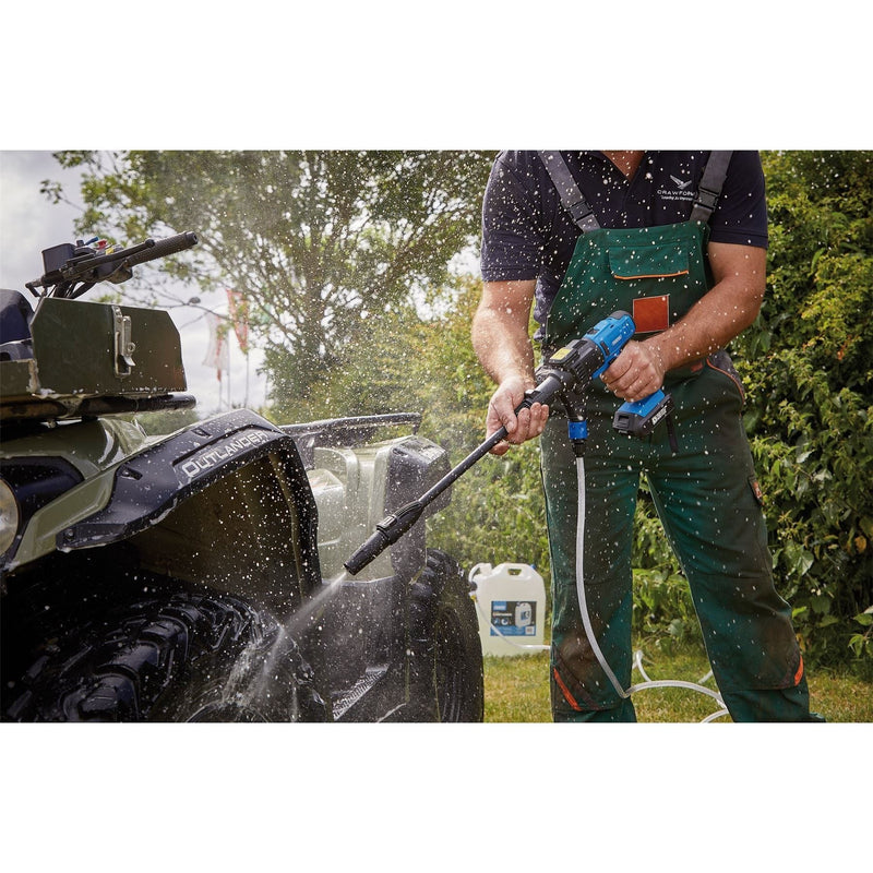 Draper D20 20V Cordless Pressure Washer Kit, 1 x 2.0Ah Battery, 1 x Fast Charger Draper - Town Tools