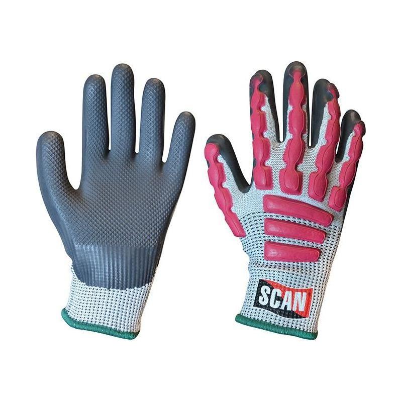Scan Anti-Impact Latex Cut 5 Gloves - M (Size 8) Scan - RockBottom Nothampton