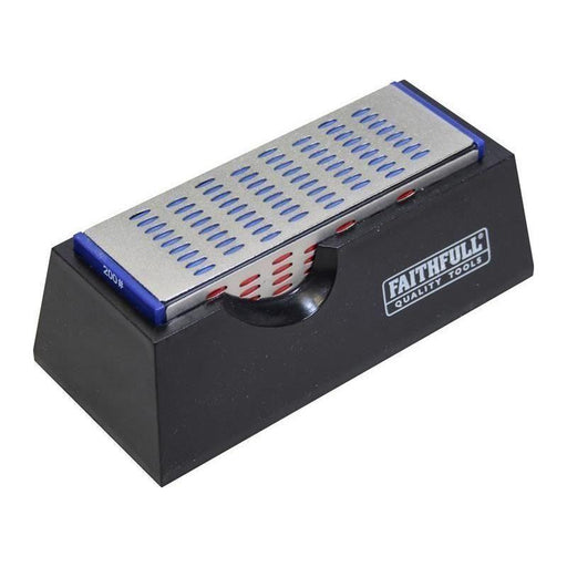Faithfull Diamond Sharpening Stone 4 Sided 150 x 50 x 50mm Faithfull - RockBottom Northampton