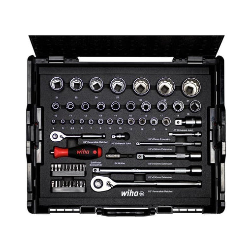 Wiha 1/4in & 1/2in Nut Driver & Bit Set, 60 Piece (inc. Case) Wiha - RockBottom Northampton