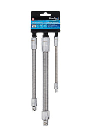 Blue Spot Tools 3 PCE Flexible Extension Bar Set 1/4"-3/8"-1/2"