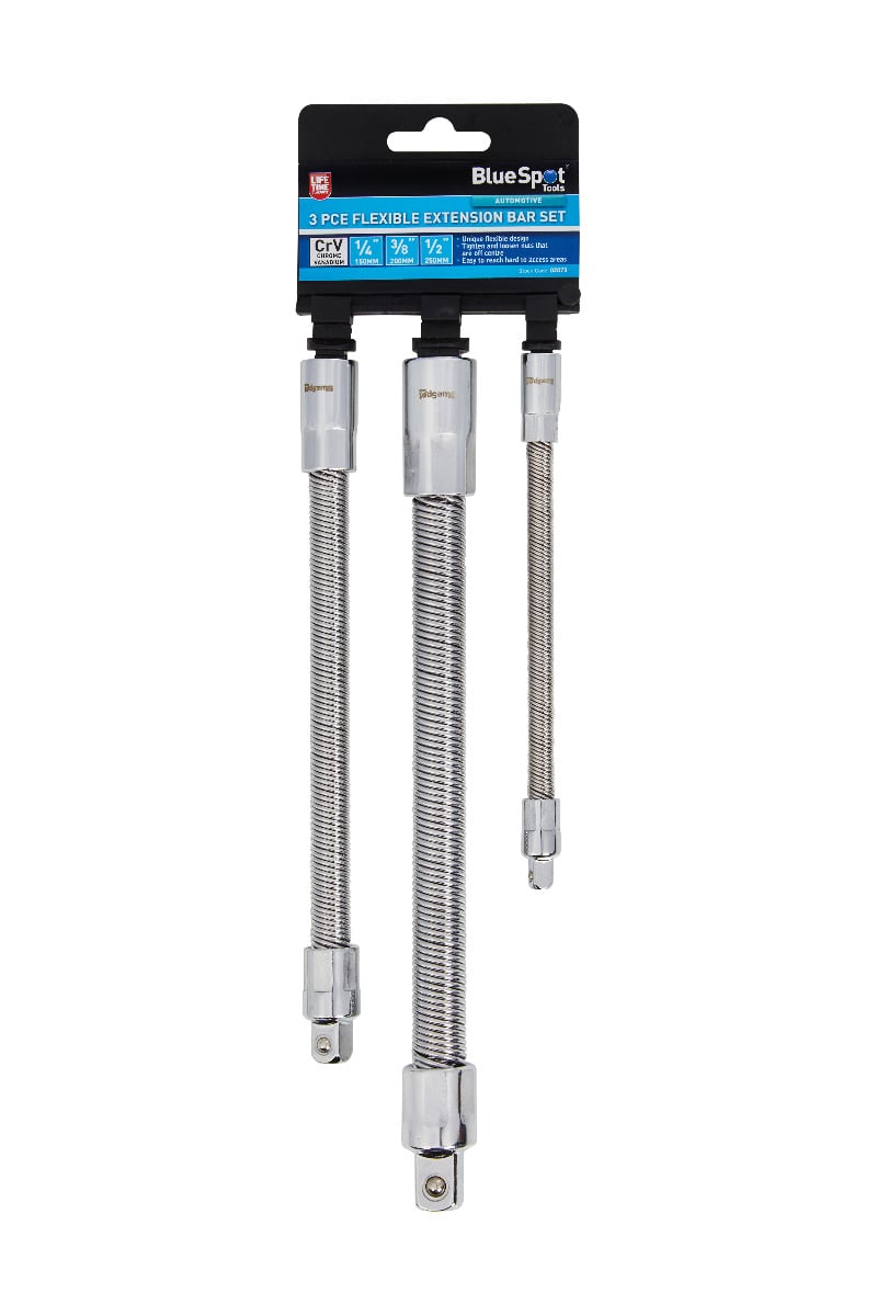 Blue Spot Tools 3 PCE Flexible Extension Bar Set 1/4"-3/8"-1/2"