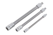 Blue Spot Tools 3 PCE Flexible Extension Bar Set 1/4"-3/8"-1/2"
