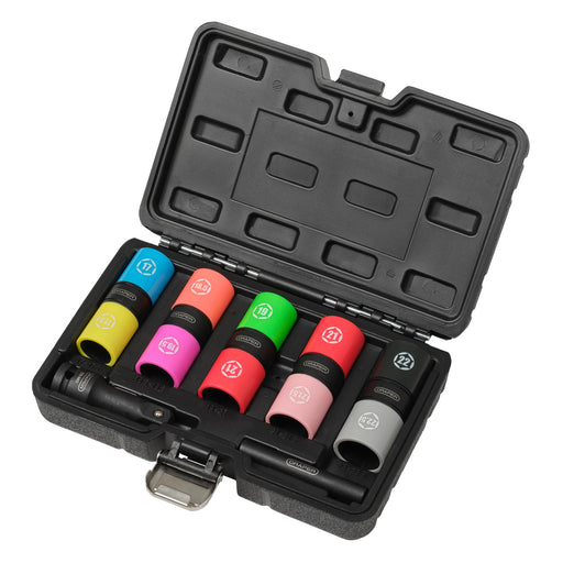 Draper 02744 Double Ended Wheel Nut Socket Set, 1/2" Sq. Dr. (7 Piece)