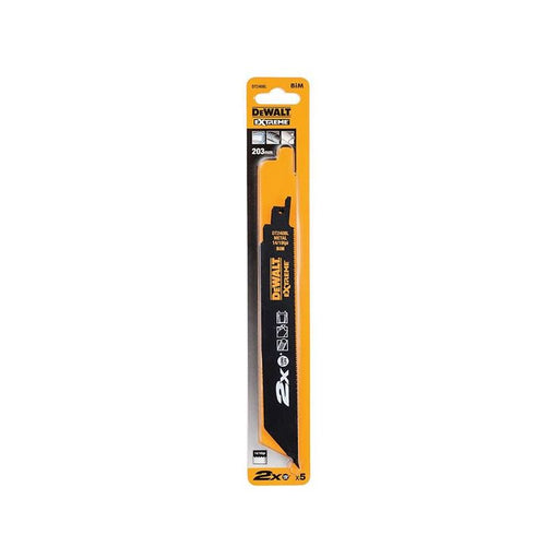 Dewalt Power Tools 2X Life Metal Reciprocating Blade 203mm x 14/18 TPI Pack of 5 DeWALT Power Tools - RockBottom Northampton