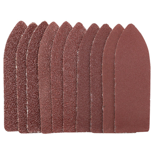 Draper 02930 Assorted Grit Hook and Loop Finger Sheets, 67 x 67 x 22mm (Pack of 10)