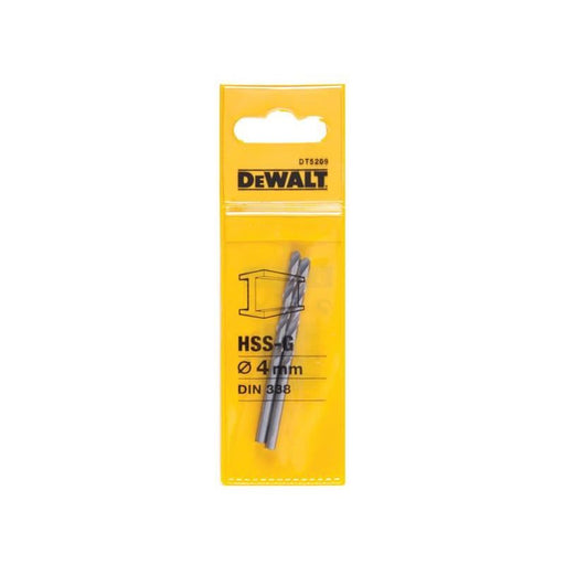 Dewalt Power Tools HSS-G Jobber Drill Bit 4.0mm OL:75mm WL:43mm DeWALT Power Tools - RockBottom Northampton