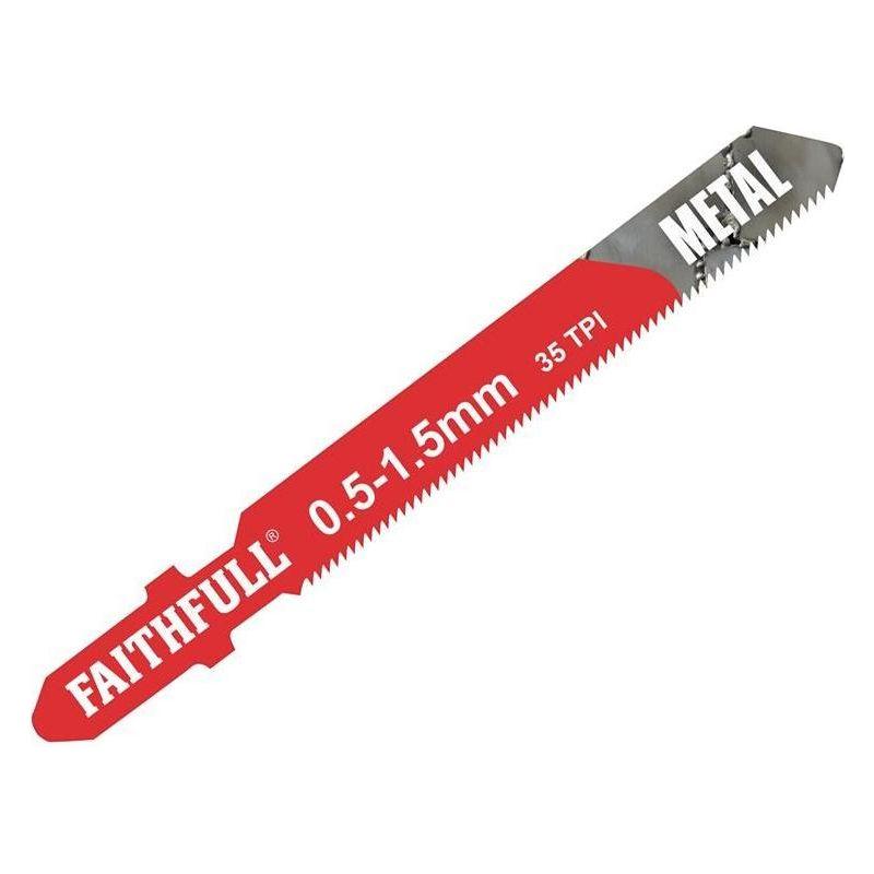 Faithfull Metal Cutting Jigsaw Blades Pack of 5 T118G Faithfull - RockBottom Northampton
