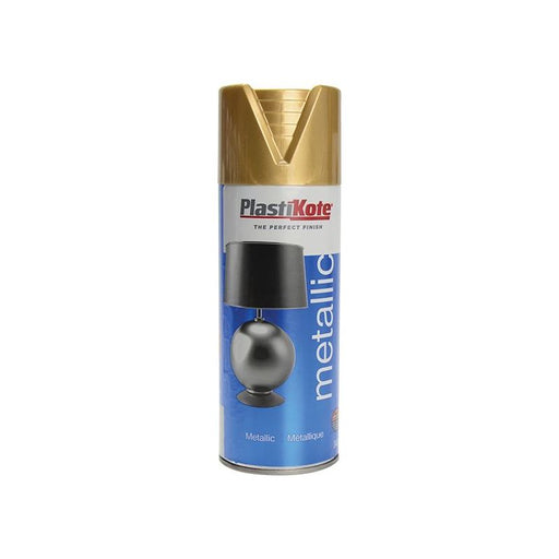 Plastikote Metallic Spray Gold 400ml PlastiKote - RockBottom Nothampton