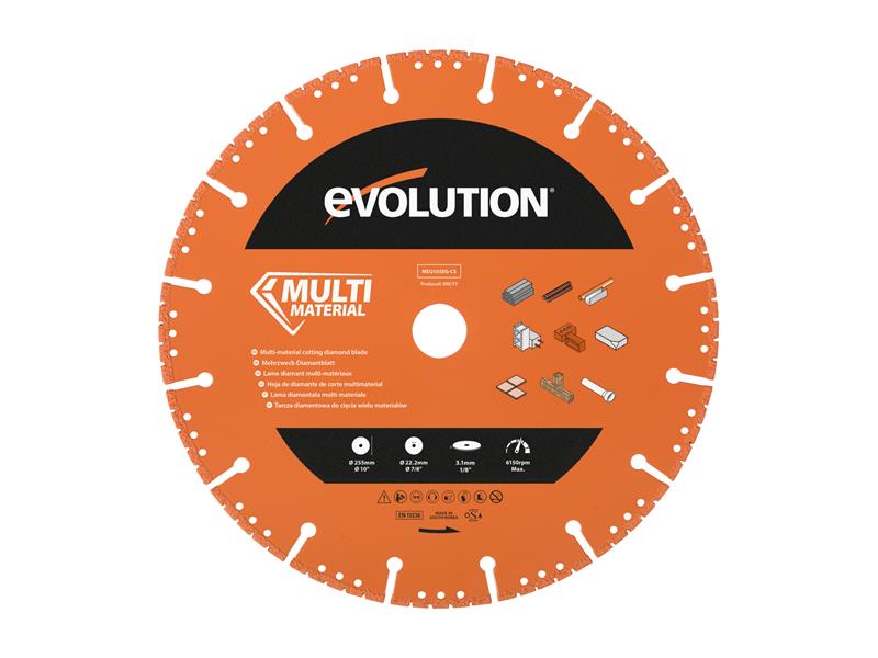 Evolution - Multi-Material Diamond Demolition Disc Cutter Blade 255 x 22.2mm