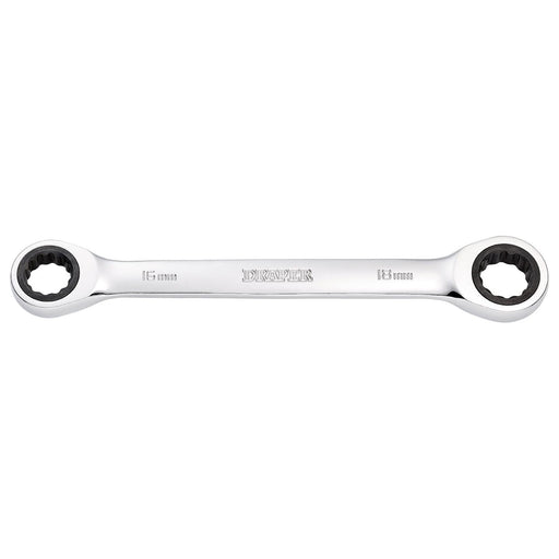 Draper Draper HI-TORQ Metric Double Ratchet Ring Spanner, 16 x 18mm Draper - Town Tools