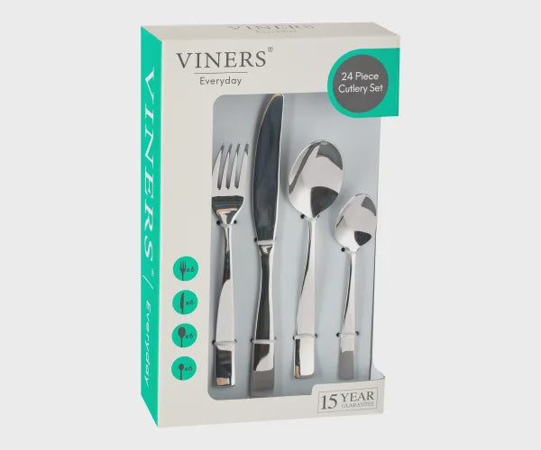 VIN EVERYDAY PURITY 18/0 24PC CUTLERY SET