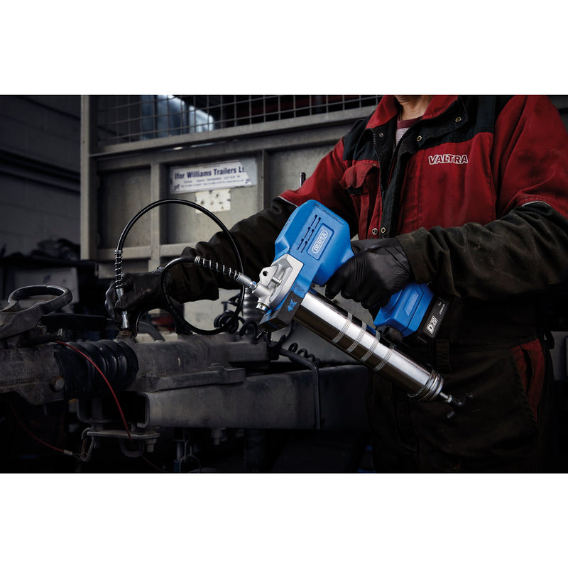 Draper 03359 D20 20V Grease Gun Kit, 1 x 2.0Ah Battery, 1 x Charger (3 Piece)