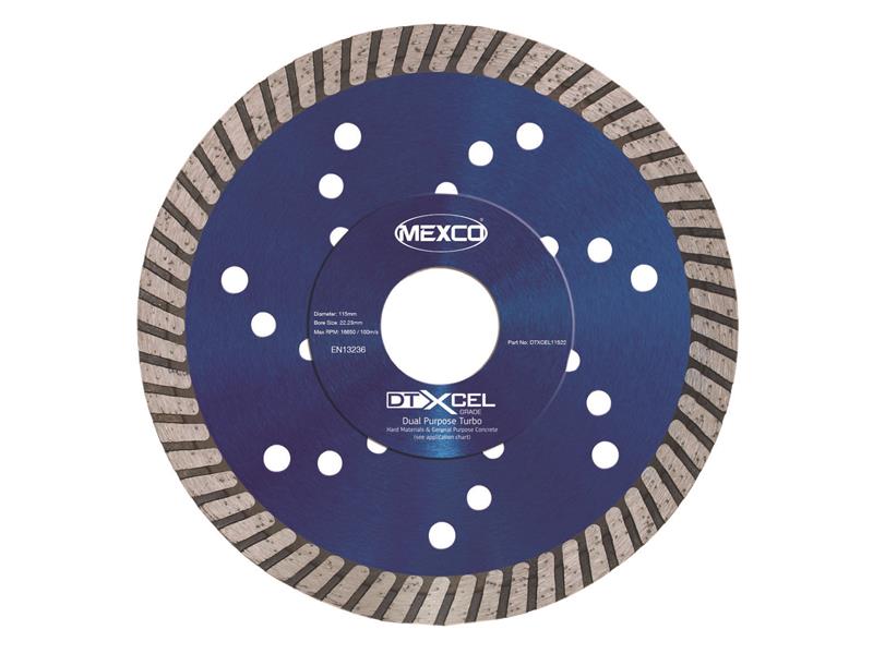 MEXCO - XCEL Grade Dual Purpose Turbo Diamond Blade 115 x 22mm