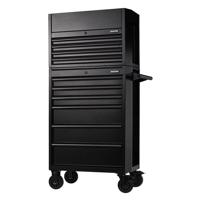 Draper Bunker 10 Drawer Combined Roller Cabinet and Tool Chest, 26", Black Draper - Town Tools