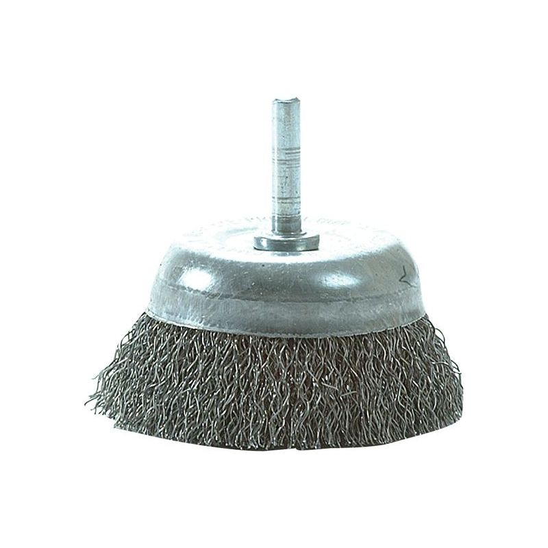 Lessmann DIY Cup Brush with Shank 75mm, 0.35 Steel Wire Lessmann - RockBottom Northampton