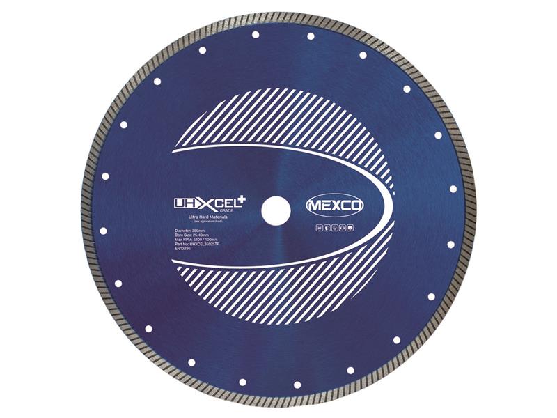 MEXCO UHXCEL+ Ultra Hard Plus Diamond Blade 350 x 25.4mm