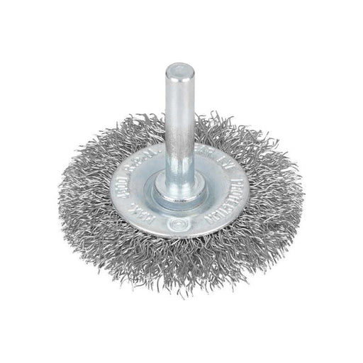 Bluespot Tools Flat Steel Wire Wheel Brush 50mm x 6mm Arbor BlueSpot Tools - RockBottom Northampton