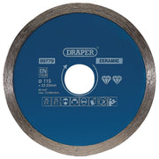 Draper Continuous Diamond Blade, 115mm 99779 Draper - Town Tools 