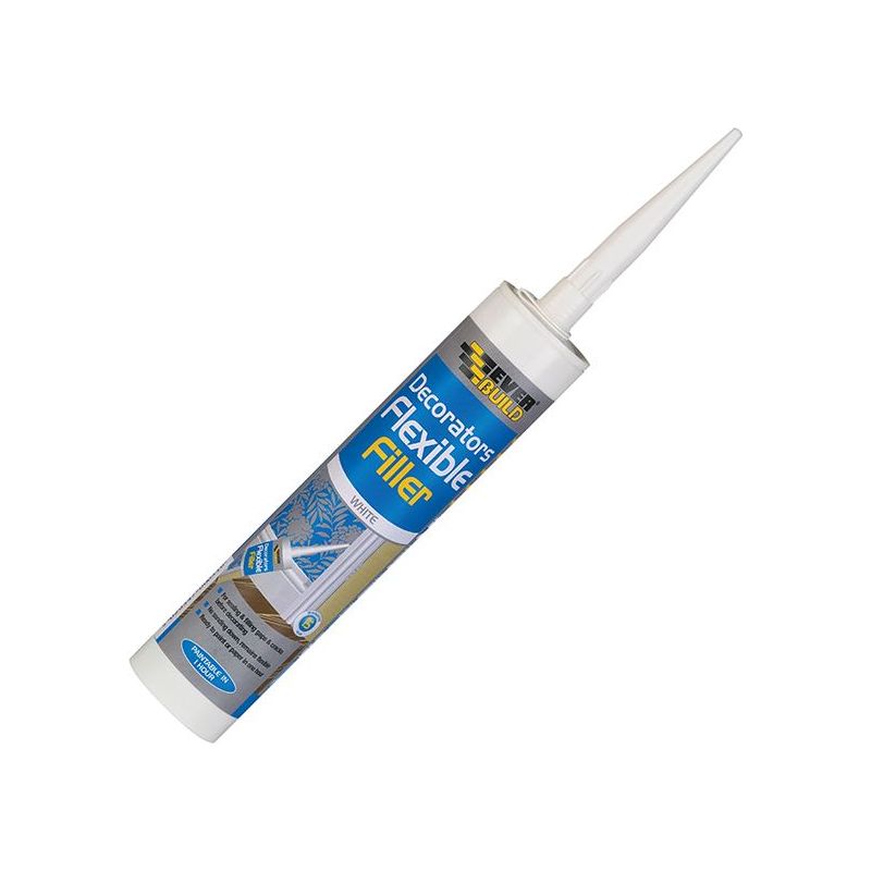 Everbuild Sika Flexible Decorator's Filler White 290ml Everbuild Sika - RockBottom Northamptin